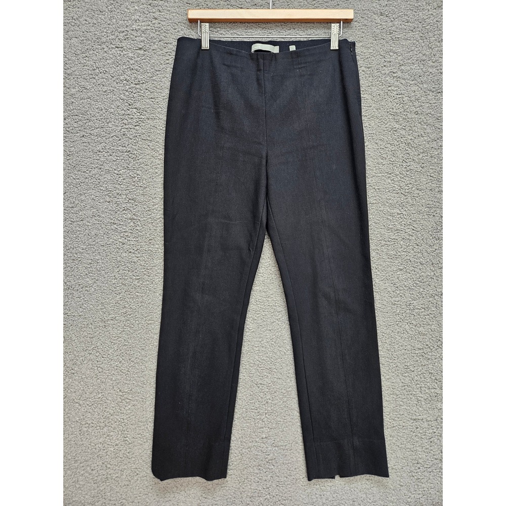 Vince Pants Large Black Slim Leg Side Zip Stretch Minimalist Quiet Luxury